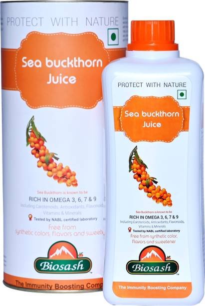 BIOSASH Sea Buckthorn Juice Herbal Immunity Booster Enriched omega 3-6-9-7