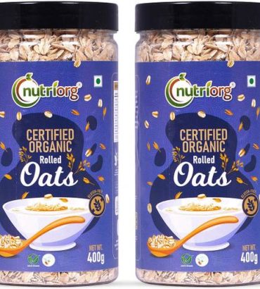Nutriorg Certified Organic Rolled Oats Gluten Free 400g...