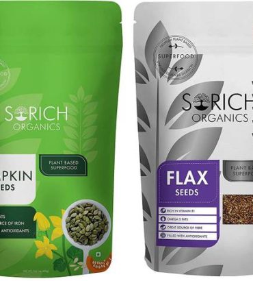 Sorich Organics Pumpkin Seeds-400GM & Flax Seeds-400GM|...
