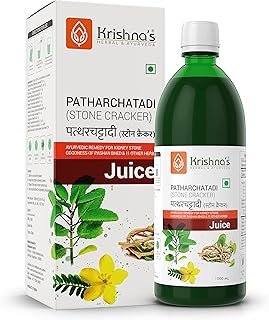 KRISHNA'S HERBAL & AYURVEDA Patharchatadi Juice-1000 Ml Dissolve Or Break The Stone Goodness Of Pashanbhed, Adulsa, Kutki & Amla Blend Of Ayurvedic Herbs For Kidney, Pack Of 1