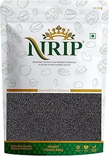 NRIP Basil Seeds 200g - Sabja Seeds | Beat the Summer Heat | High Fibre and Omega 3 | Seed for Eating | Weight Management