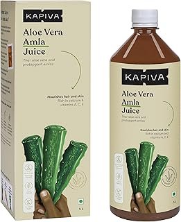 Kapiva Aloe Vera + Amla Juice | Cold-pressed Juice for Glowing Skin | Helps with Metabolism (1L)