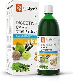 KRISHNA'S HERBAL & AYURVEDA Digestive Care Juice - 1000 ml | Goodness Of Amla, Ginger, Chitrak, Anaardana, Baheda For To Help In Digestion And Metabolism, Pack of 1