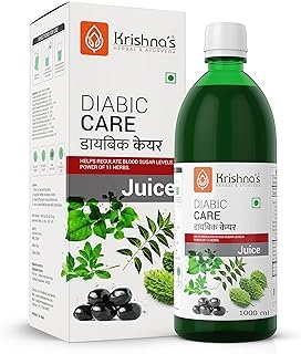 Krishna's Diabic Care Juice - 1000 ml | Blend of 11 herbs Methi, Amla, Karela, Jamun, Kutki, Guduchi & 5 other herbs to manage sugar levels | Made in India