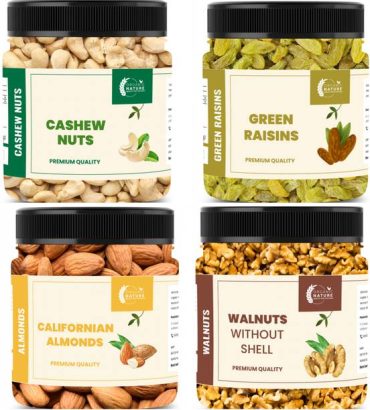ORGANIC NATURE Combo Pack of Almonds, Cashews, , Raisin...