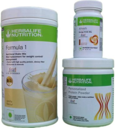 HERBALIFE FORMULA 1 MIX VANILLA SHAKE 500G AND PROTEIN POWDER 200G CINNAMON AFRESH 50G