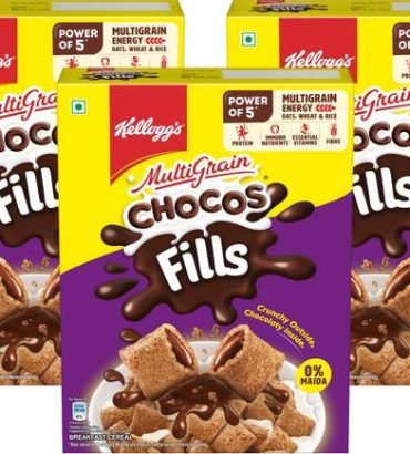 Kellogg's Chocos Fills Double Chocolaty, 0% Maida, Oats