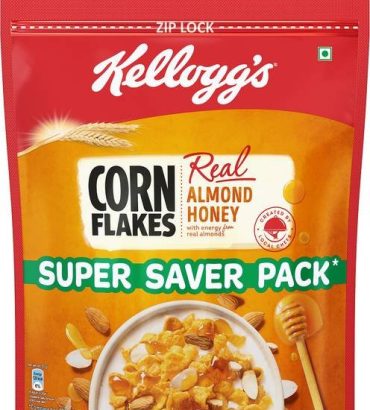 Kellogg's Corn Flakes Real Almond Honey, High in Iron