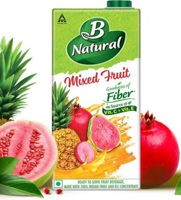 B Natural Mixed Fruit Juice, Goodness of fiber, Rich in vitamin c