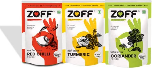 zoff Turmeric, Coriander/Dhaniya, Red Chilli Powder